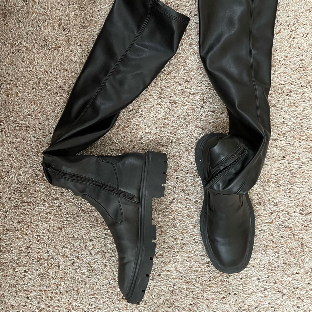 Zara over the knee boots.